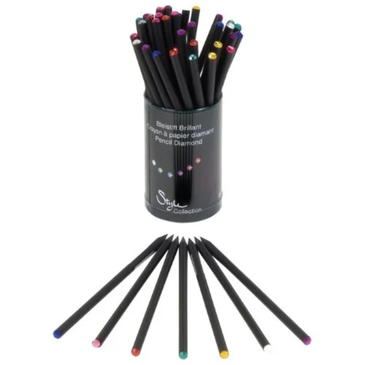 Pencil Fun Black With Diamond - Several Colours (Brunnen)